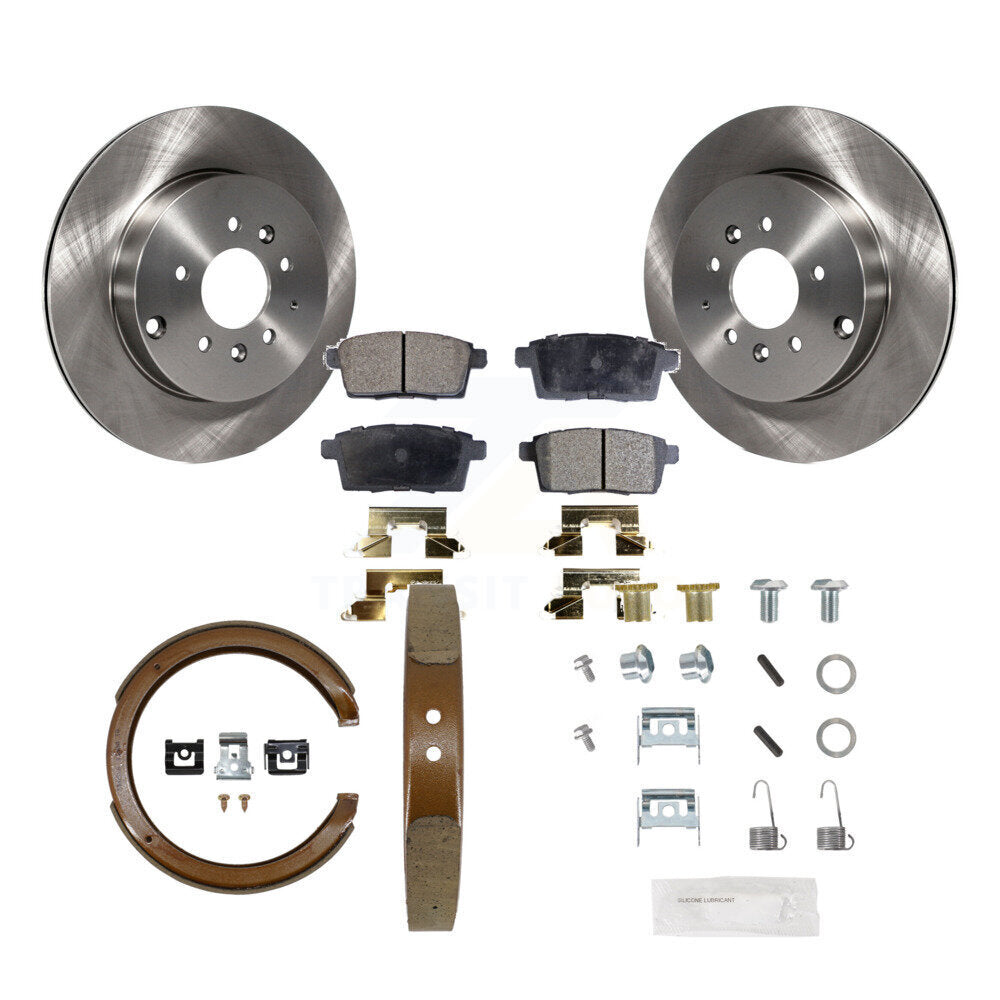 Rotors à disque arrière, patins semi-métalliques, chaussures de stationnement et Kit de matériel pour Mazda CX-9