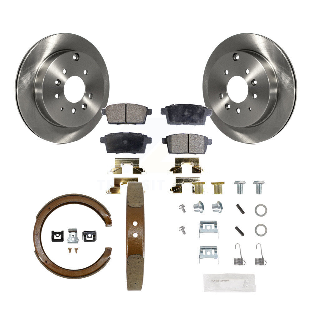 Kit de quincaillerie pour chaussures de stationnement, Rotors à disque arrière, plaquettes semi-métalliques, pour Ford Edge MK