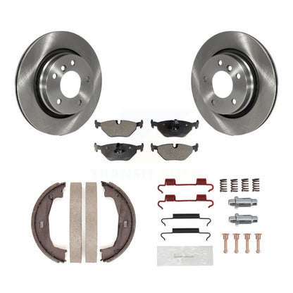 Rotors à disque arrière, patins semi-métalliques, chaussures de stationnement et Kit de quincaillerie pour BMW 325C