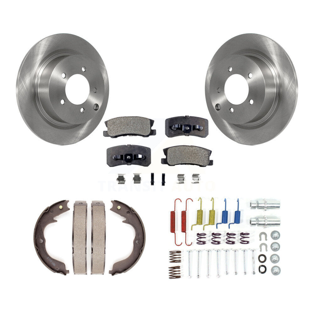 Rotors à disque arrière plaquettes semi-métalliques chaussures de frein de stationnement et Kit de matériel pour