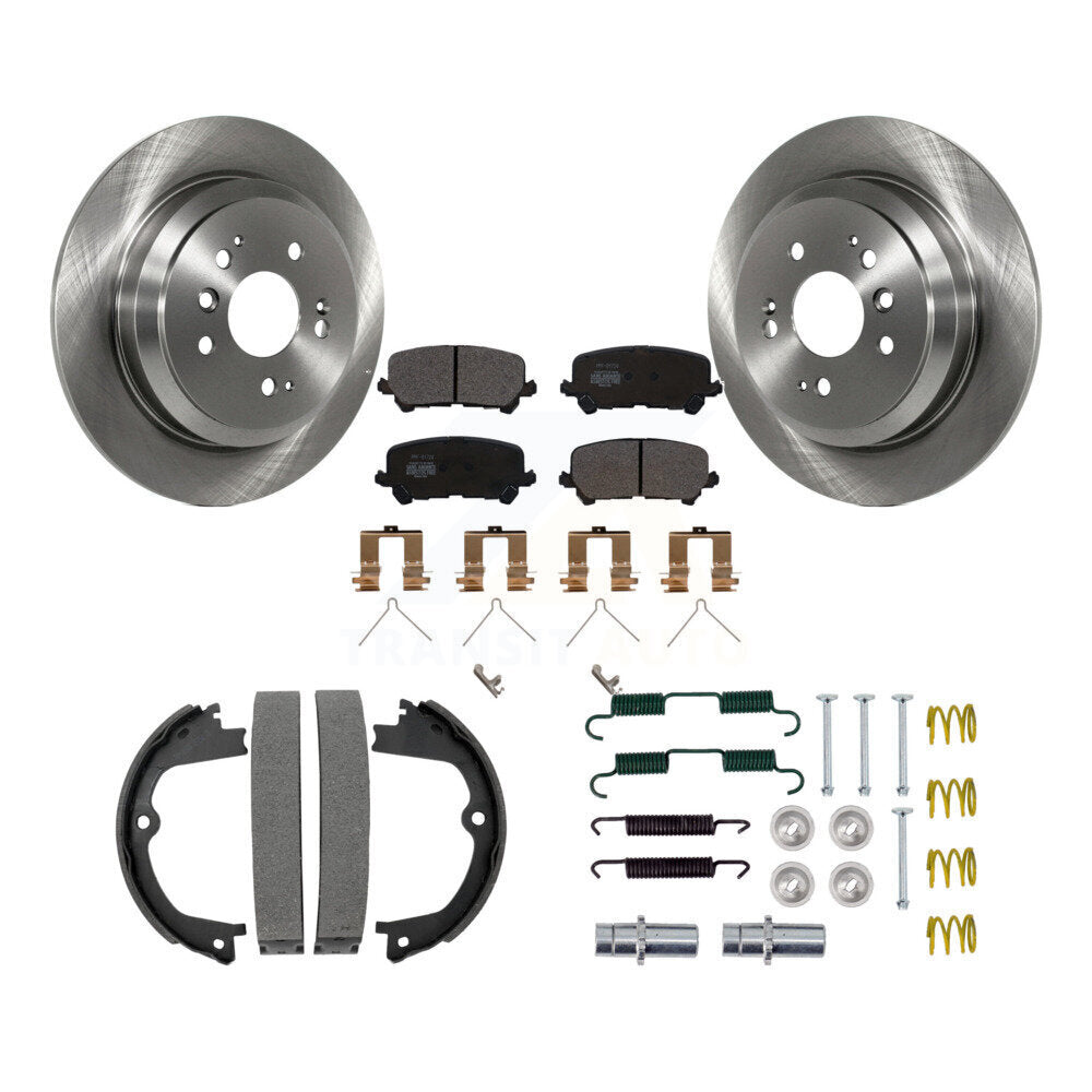 Rotors à disque arrière, patins semi-métalliques, chaussures de stationnement et Kit de matériel pour Honda Pilo