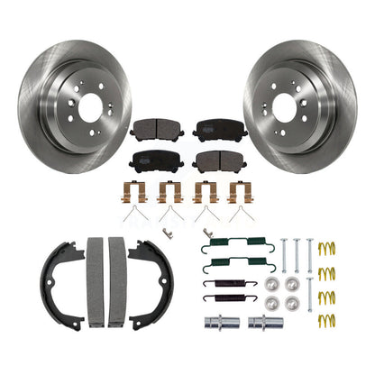 Rotors à disque arrière, patins semi-métalliques, chaussures de stationnement et Kit de matériel pour Honda Pilo