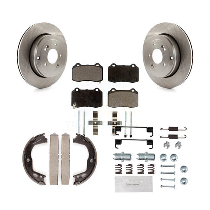 Rotors à disque arrière plaquettes semi-métalliques chaussures de frein de stationnement et Kit de matériel pour