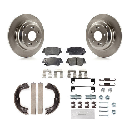 Rotors à disque arrière plaquettes semi-métalliques chaussures de frein de stationnement et Kit de matériel pour