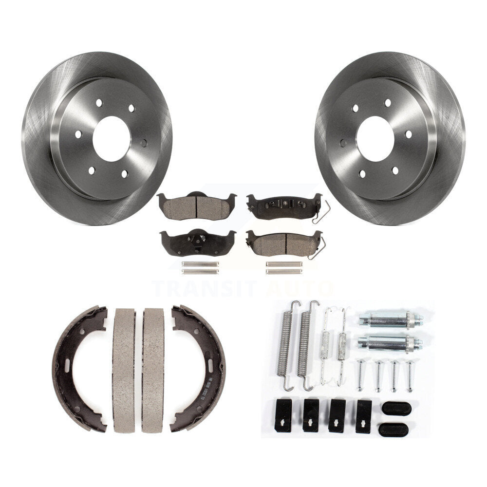 Kit de quincaillerie pour chaussures de stationnement, Rotors à disque arrière, plaquettes semi-métalliques, pour Nissan TITAN