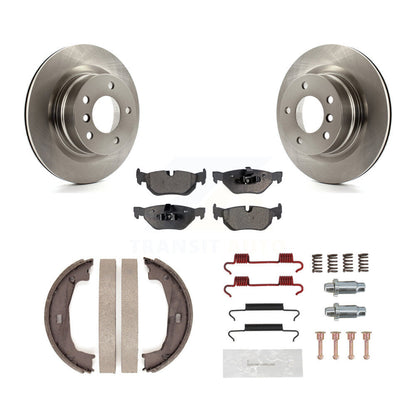 Rotors à disque arrière, patins semi-métalliques, chaussures de stationnement et Kit de quincaillerie pour BMW 128i