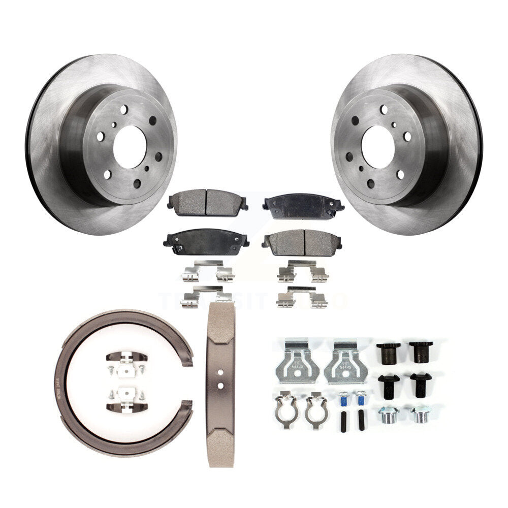 Kit de quincaillerie pour chaussures de stationnement, Rotors à disque arrière, plaquettes semi-métalliques, pour Chevrolet GM