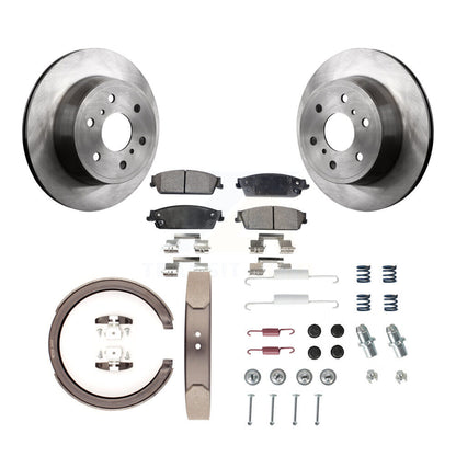 Rotors à disque arrière, patins semi-métalliques, chaussures de stationnement et Kit de quincaillerie pour GMC Sierra