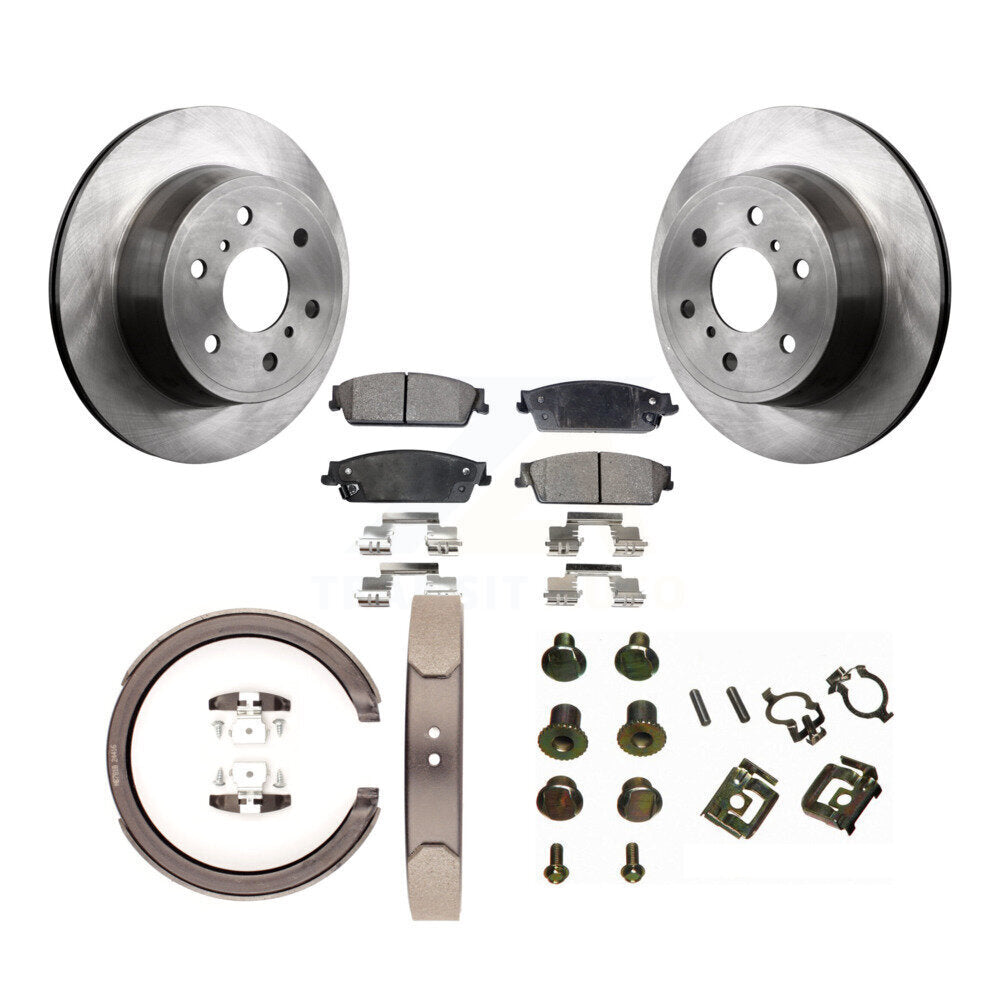 Kit de quincaillerie pour chaussures de stationnement, Rotors à disque arrière, plaquettes semi-métalliques, pour Chevrolet GM