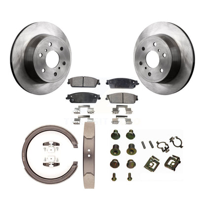 Kit de quincaillerie pour chaussures de stationnement, Rotors à disque arrière, plaquettes semi-métalliques, pour Chevrolet GM