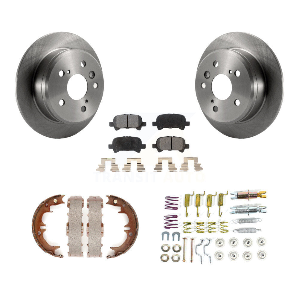 Kit de quincaillerie pour chaussures de stationnement, Rotors à disque arrière, plaquettes semi-métalliques, pour Toyota Camry