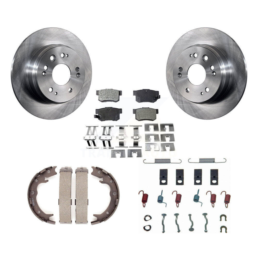 Rotors à disque arrière, patins semi-métalliques, chaussures de stationnement et Kit de matériel pour Honda CR-V