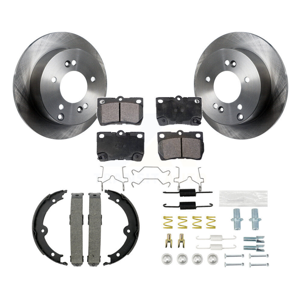 Rotors à disque arrière, patins semi-métalliques, chaussures de stationnement et Kit de matériel pour Lexus IS25