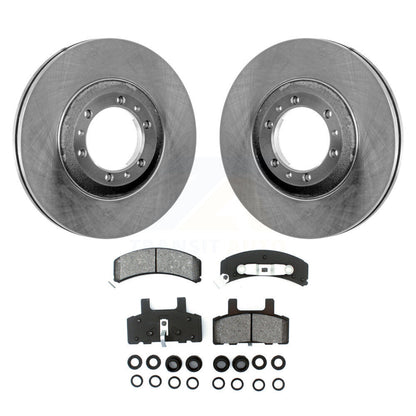 Rotor de frein à disque avant et Kit de plaquettes semi-métalliques pour Cadillac DeVille Fleetwood 6