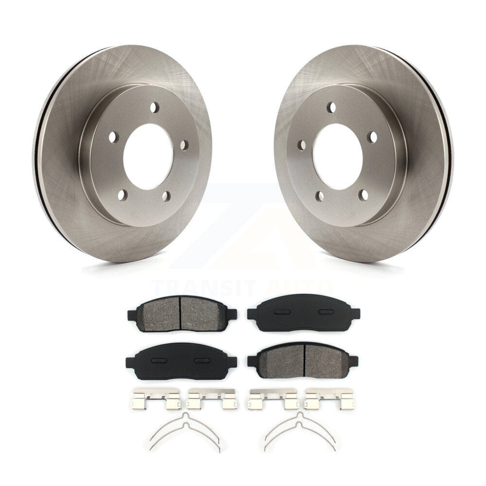 Kit de plaquettes de frein semi-métalliques pour rotors de frein avant, pour Ford F-150 4WD 04 avec roue à 5 écrous