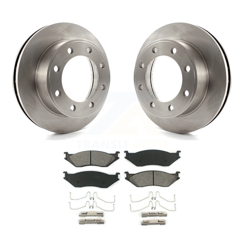 Kit de rotor de frein à disque avant et de plaquettes semi-métalliques pour Ford F-550 Super Duty F-45