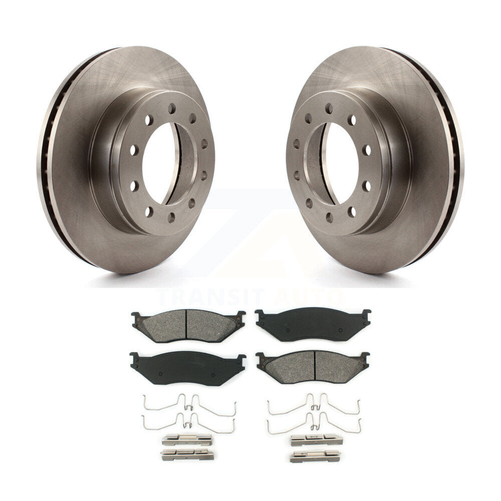 Rotors de frein avant et Kit de plaquettes semi-métalliques pour Ford F-450 Super Duty F-550 CF50