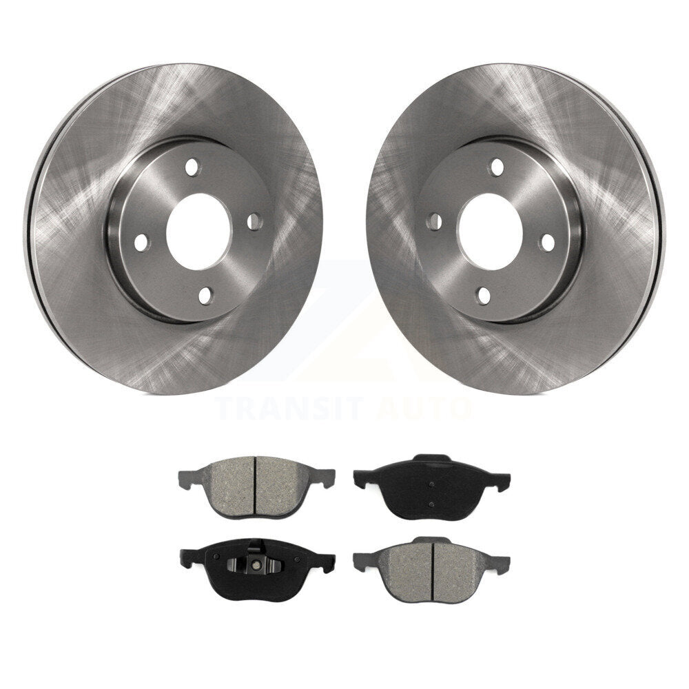 Kit de disques de frein à disque avant et plaquettes semi-métalliques pour Ford Focus 2005-2007