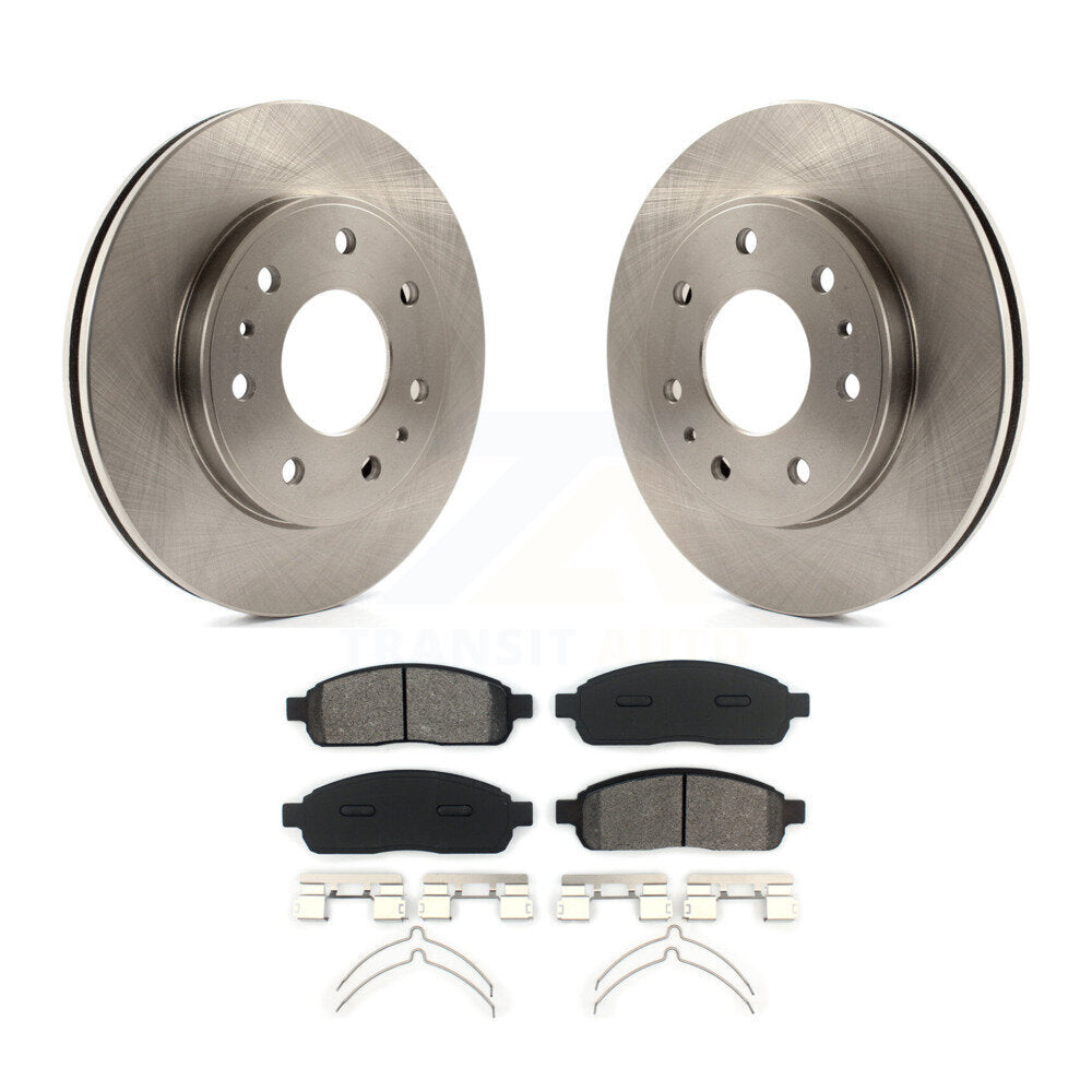 Rotors de frein avant et kit de plaquettes semi-métalliques pour Ford F-150 2009 avec roue à 7 écrous