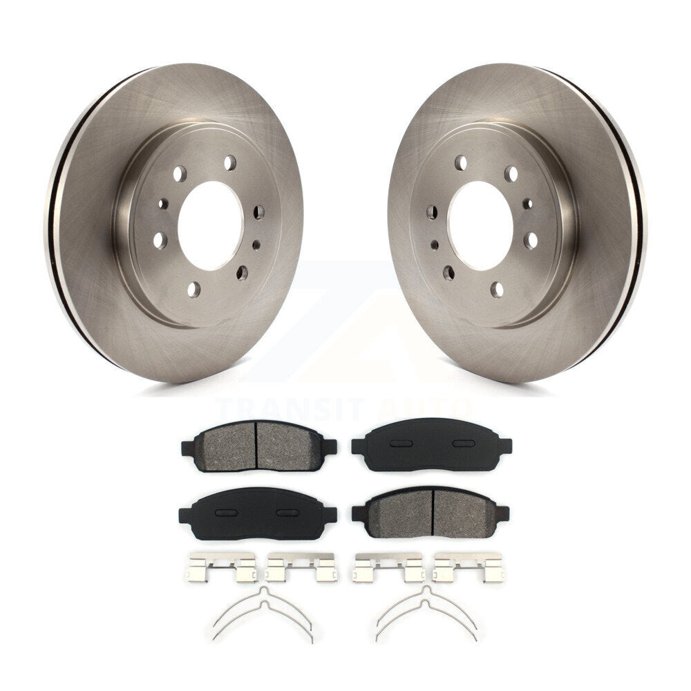 Rotors de frein avant et kit de plaquettes semi-métalliques pour Ford F-150 2009 avec roue à 6 écrous