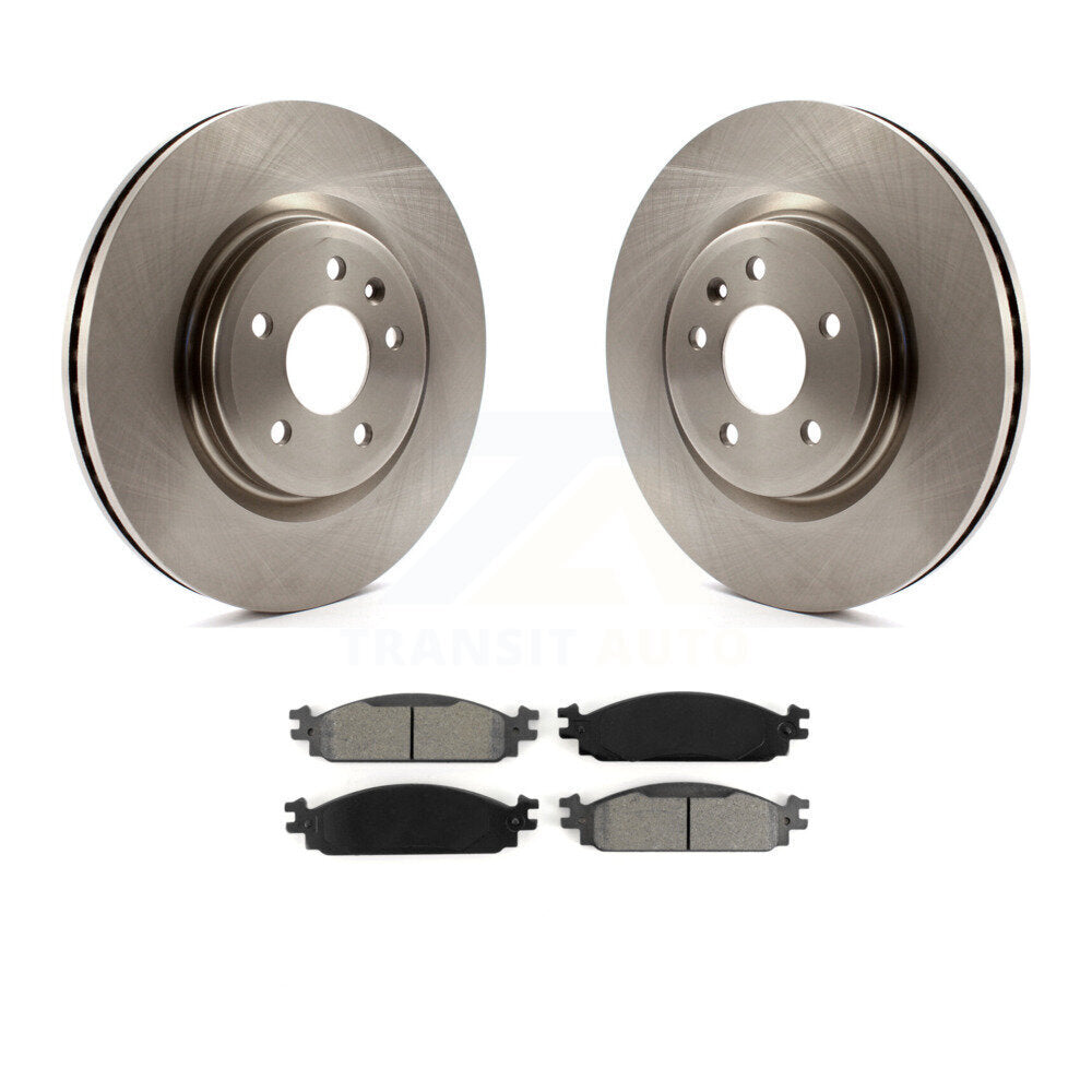 Kit de disques de frein à disque avant et plaquettes semi-métalliques pour Lincoln MKS 2009-2010