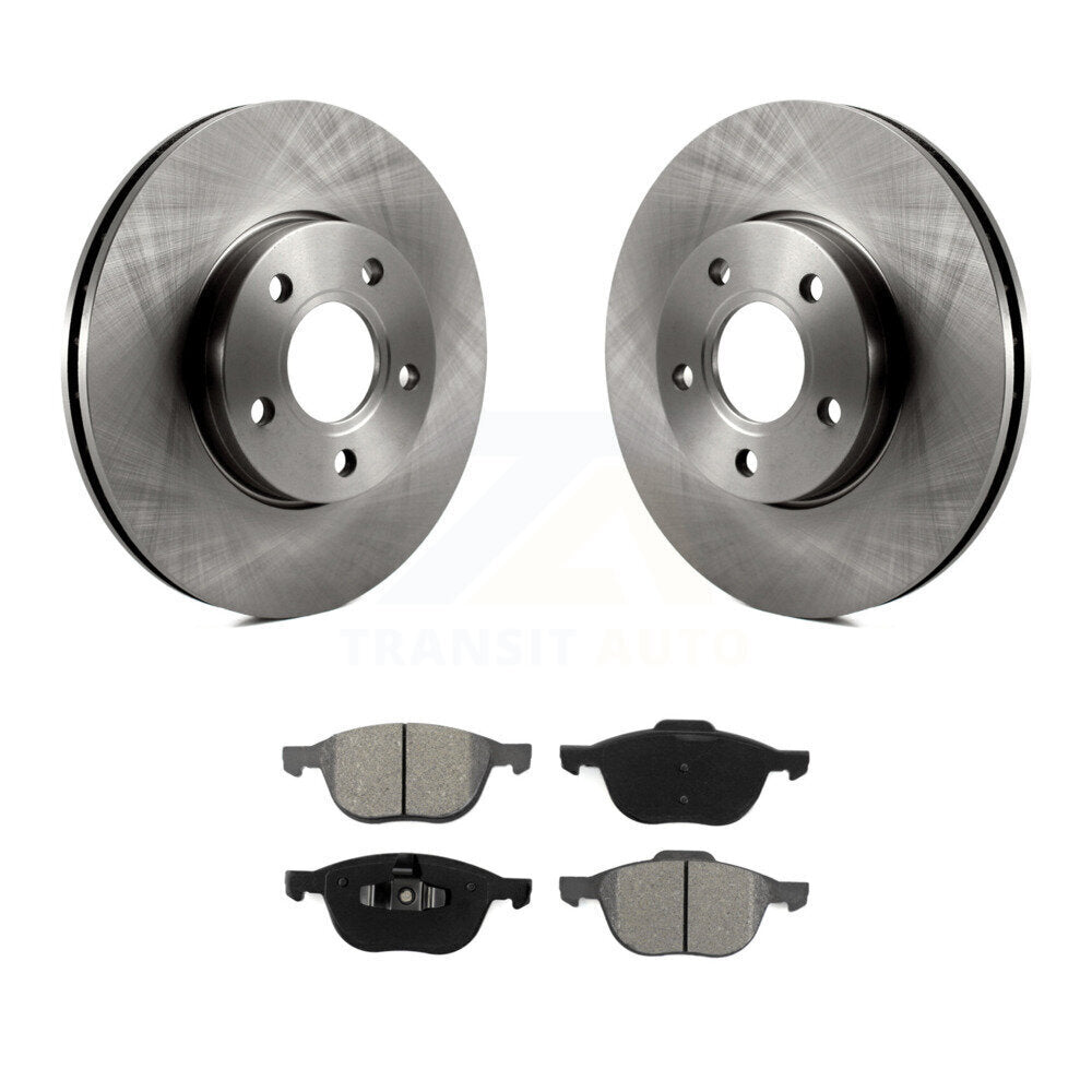 Kit de disques de frein à disque avant et plaquettes semi-métalliques pour Ford Focus C-Max
