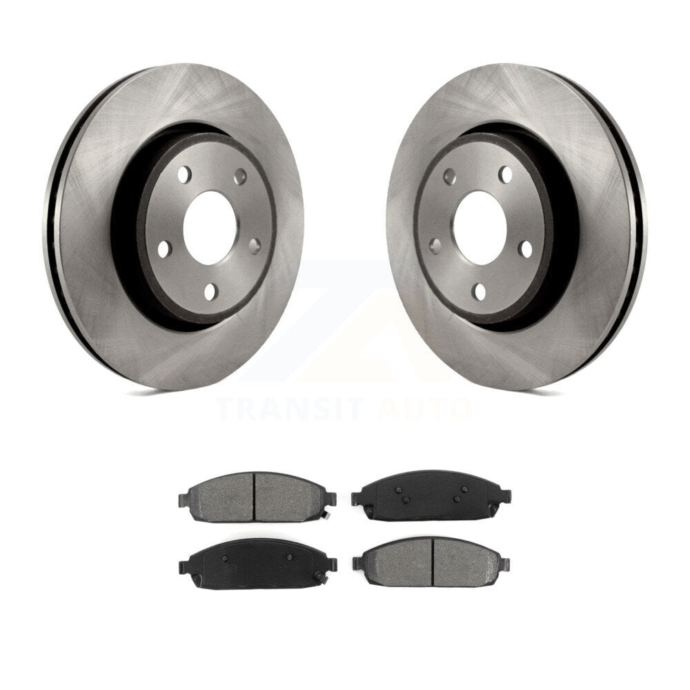Rotor de frein à disque avant et Kit de plaquettes semi-métalliques pour Jeep Grand Cherokee Commande