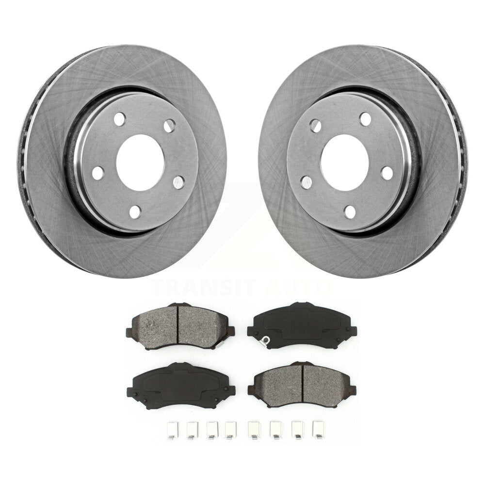 Kit de rotors de frein à disque avant et plaquettes semi-métalliques pour Jeep Wrangler JK
