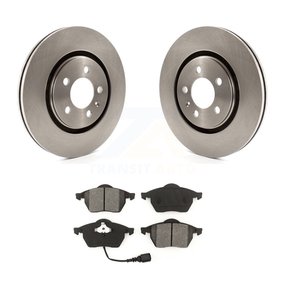 Kit de rotor de frein à disque avant et de plaquettes semi-métalliques pour Volkswagen Passat 2.8 1996