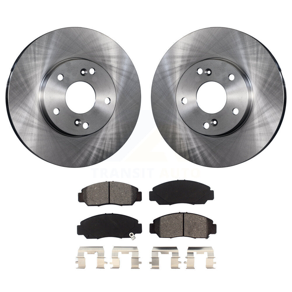 Rotors de frein à disque avant et Kit de plaquettes semi-métalliques pour Honda Civic Accord Acura CS
