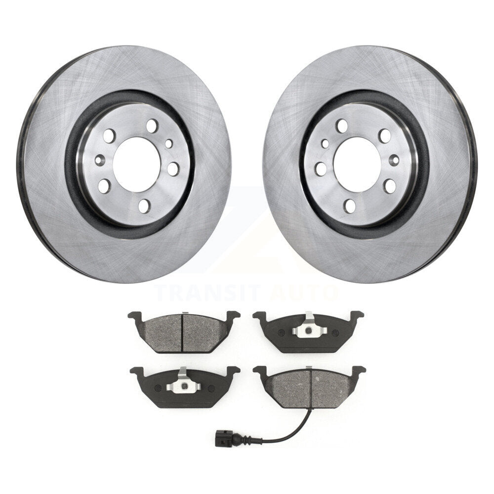 Rotors de frein avant et Kit de plaquettes semi-métalliques pour Volkswagen Jetta Golf Beetle Cit