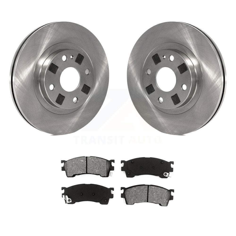 Rotors de frein à disque avant et kit de plaquettes semi-métalliques pour Mazda Protege 1.8 1999-2000
