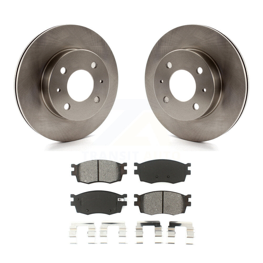 Kit de rotor de frein à disque avant et de plaquettes semi-métalliques pour Hyundai Accent Hatchbac 2006