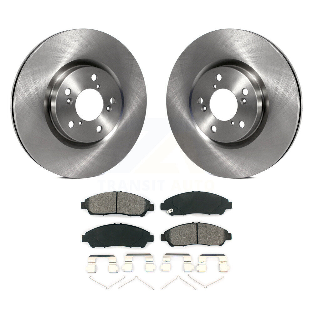 Rotor de frein à disque avant et Kit de plaquettes semi-métalliques pour Honda Pilot Acura MDX RLX ZD