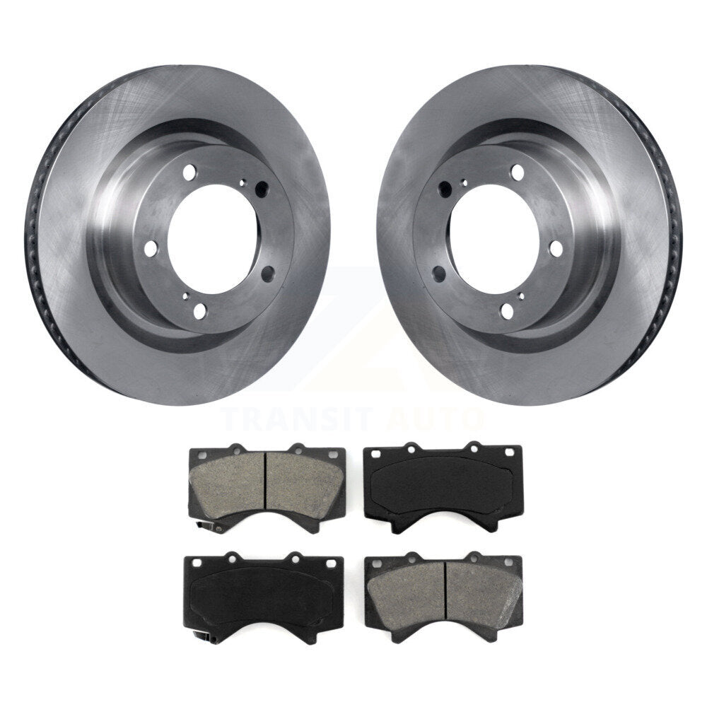Rotors de frein avant et Kit de plaquettes semi-métalliques pour Toyota Tundra Sequoia Lexus LX57