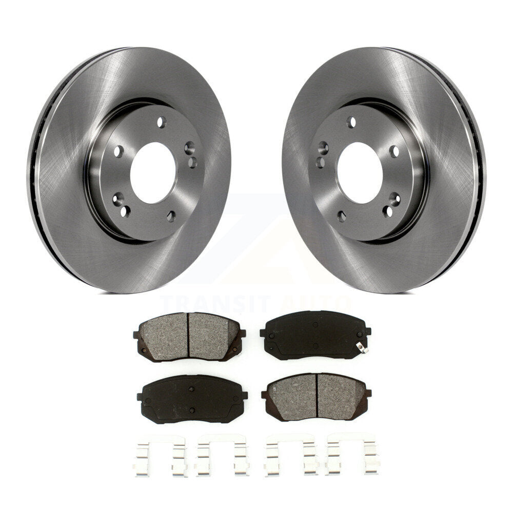 Kit de disques de frein à disque avant et plaquettes semi-métalliques pour Kia Rondo 2007-2009