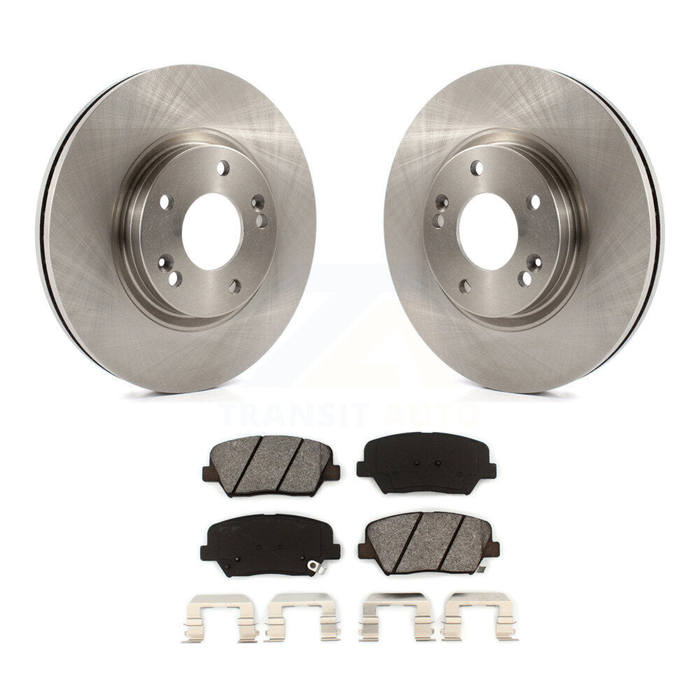 Rotors de frein à disque avant et Kit de plaquettes semi-métalliques pour Hyundai Santa Fe Kia Sorent