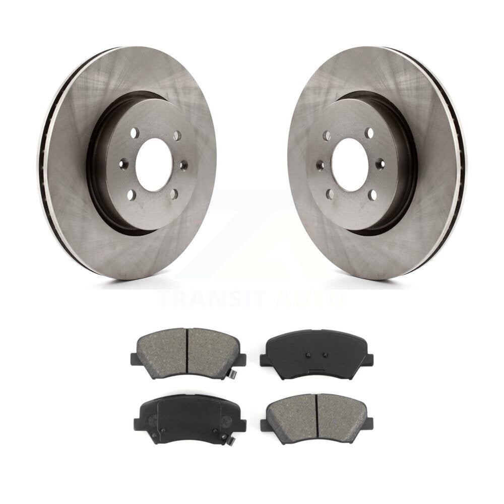 Kit de disques de frein à disque avant et plaquettes semi-métalliques pour Kia Rio K8S-100626