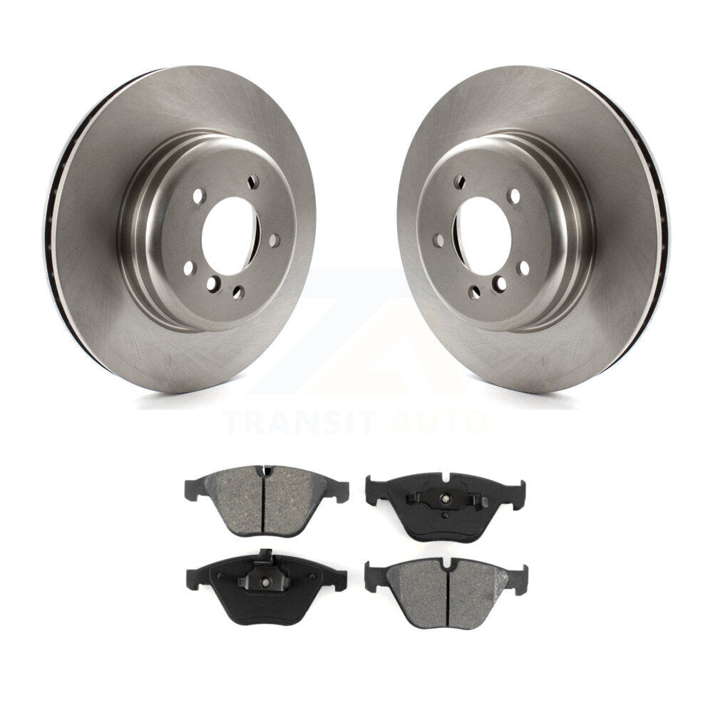 Rotor de frein à disque avant et Kit de plaquettes semi-métalliques pour BMW 650i 645Ci 550i 545i 535
