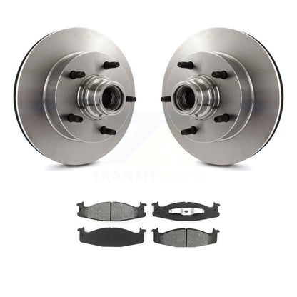 Kit de plaquettes semi-métalliques de moyeu de rotors de frein à disque avant pour Ford F-150 E-150 Econolin