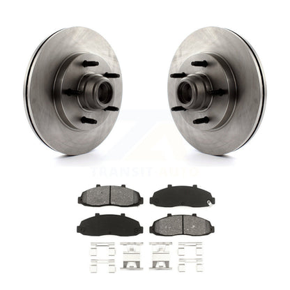 Ensemble de moyeu de rotors de frein à disque avant et kit de plaquettes semi-métalliques pour Ford F-150