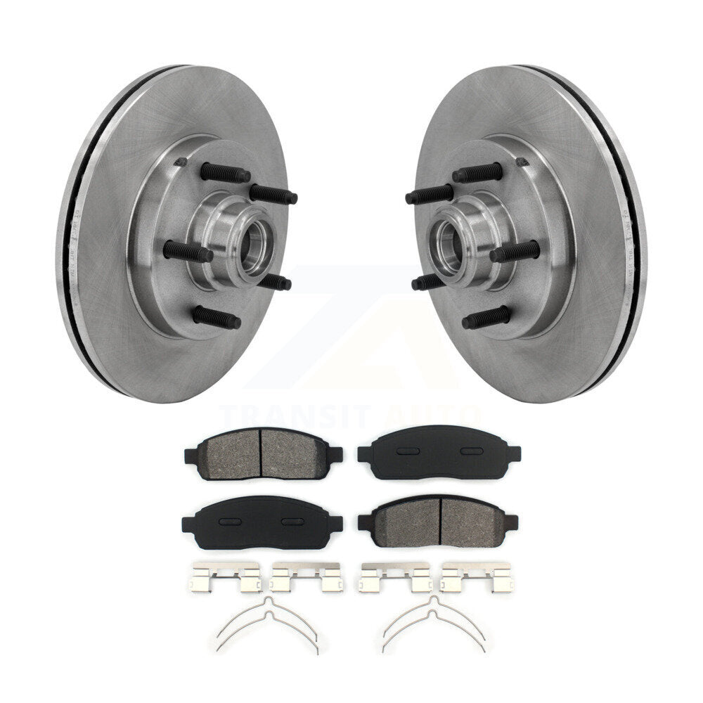 Kit de plaquettes de frein semi-métalliques pour rotors de frein avant, pour Ford F-150 RWD 04, avec roue à 5 écrous
