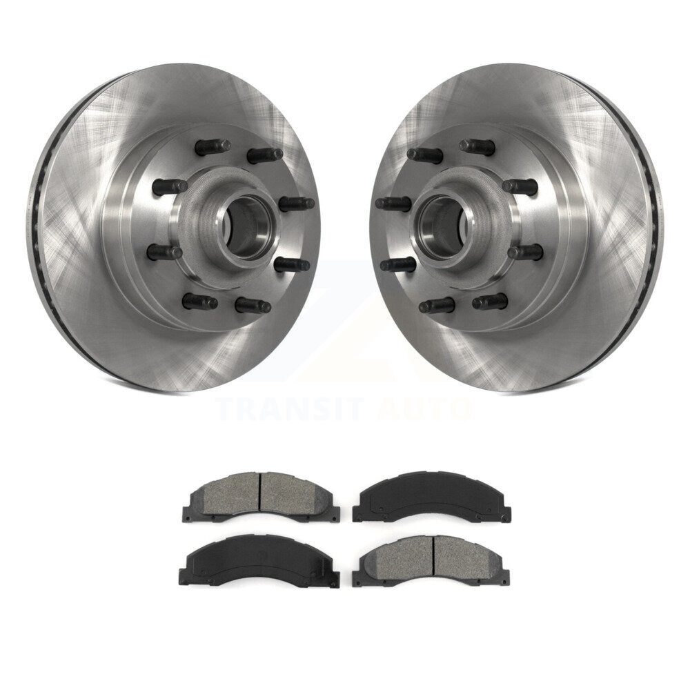 Rotors de frein avant et Kit de plaquettes semi-métalliques pour Ford E-350 Super Duty E-250 E-15