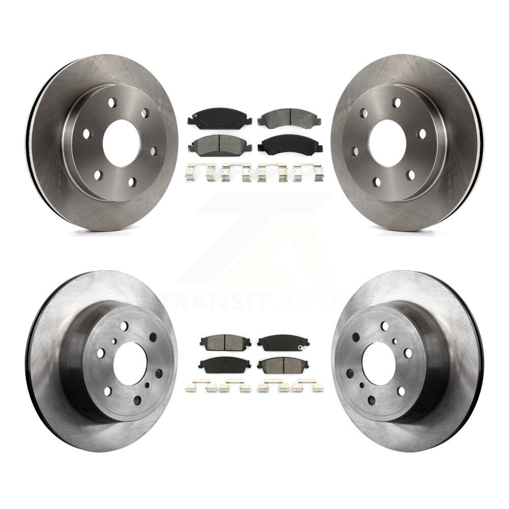 Kit de disques de frein à disque avant et arrière et plaquettes semi-métalliques pour GMC Sierra 1500