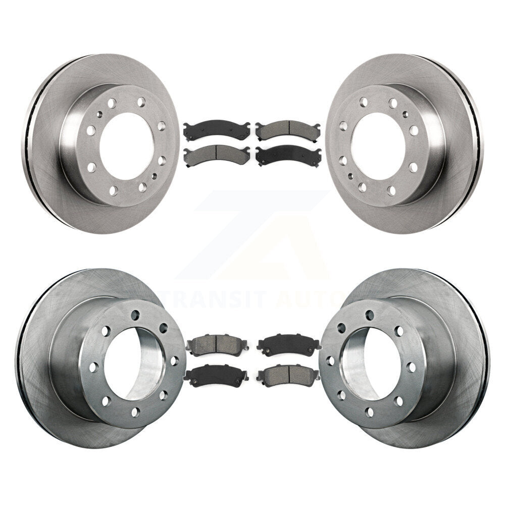 Kit de rotors de frein à disque avant et arrière et plaquettes semi-métalliques pour GMC Sierra 350 2001