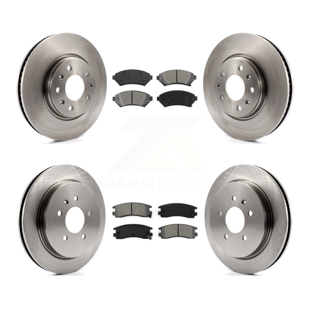 Kit de rotors de frein à disque avant et arrière et plaquettes semi-métalliques pour Cadillac Séville