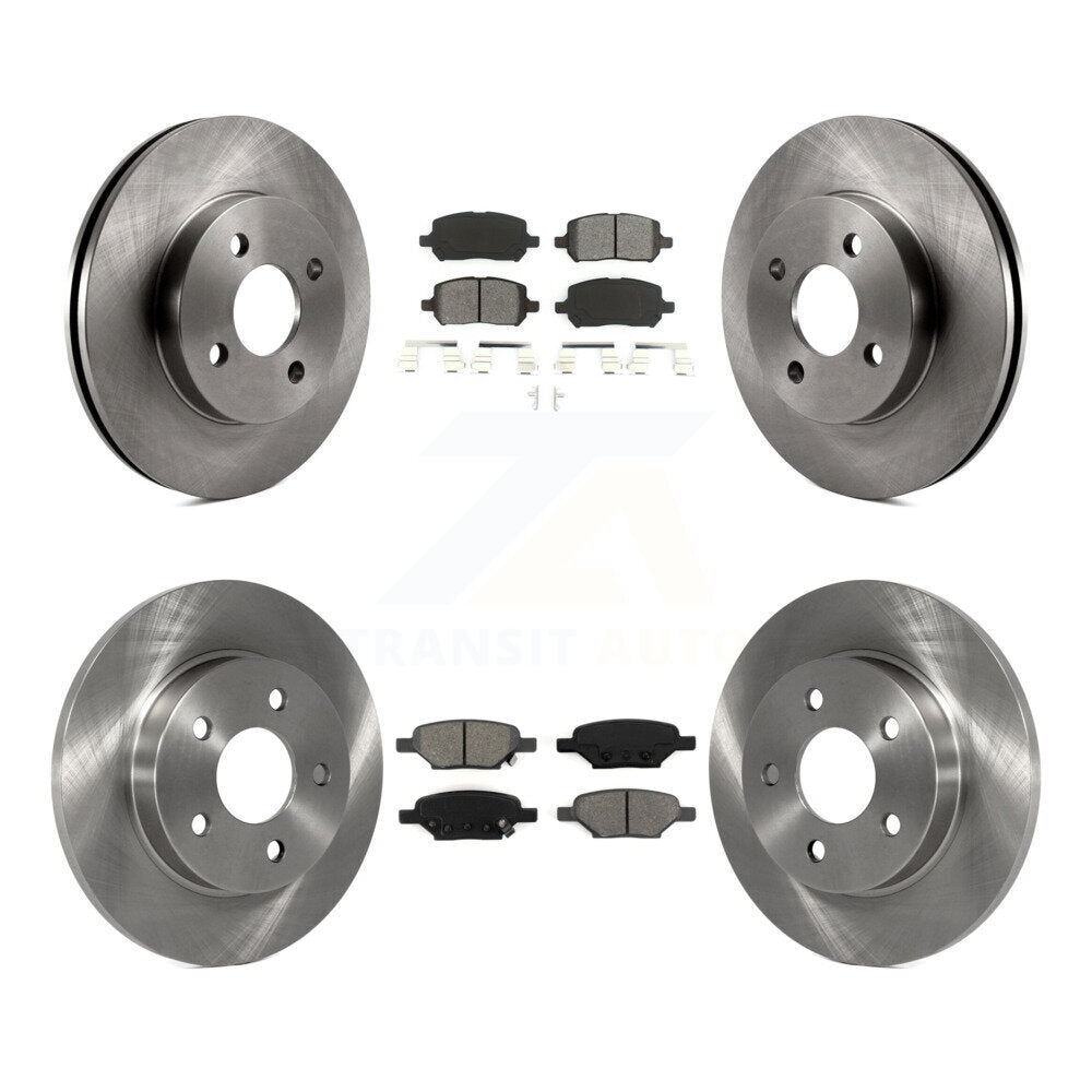 Kit de rotors de frein à disque avant et arrière et plaquettes semi-métalliques pour Pontiac G5 Pursuit
