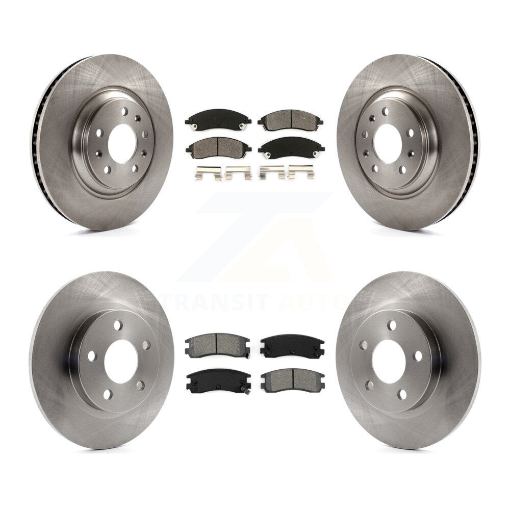 Kit de rotor de frein avant et arrière et plaquettes semi-métalliques pour Pontiac Bonneville GX 2004