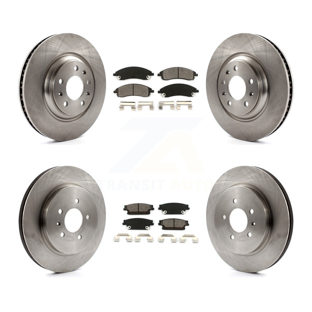Kit de rotor de frein avant et arrière et plaquettes semi-métalliques pour Cadillac CTS Bas 2006 – 2007