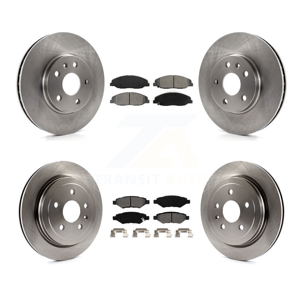 Kit de disques de frein à disque avant et arrière et plaquettes semi-métalliques pour Cadillac CTS